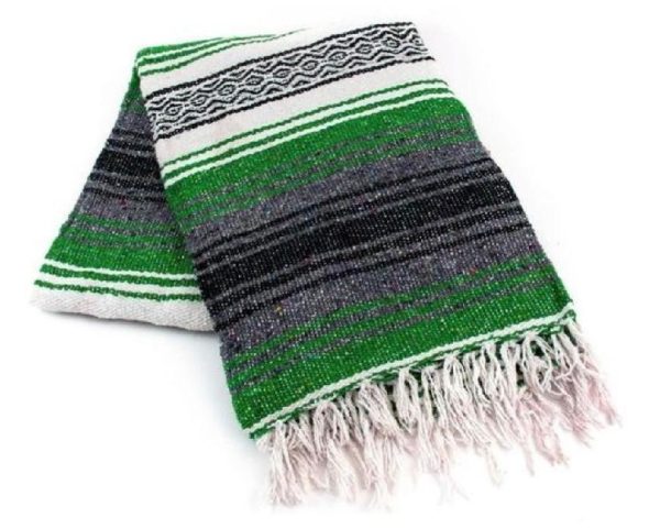 Emerald Mexican Sarape Blanket