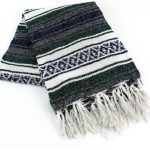Olive Green Mexican Sarape Blanket