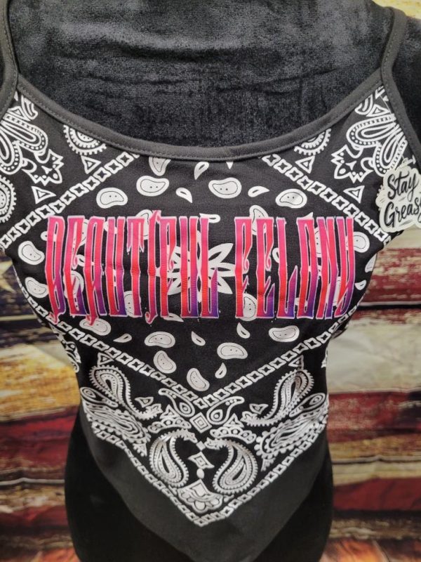 BEAUTIFUL FELONY Summer Paisley Tie Back Tops