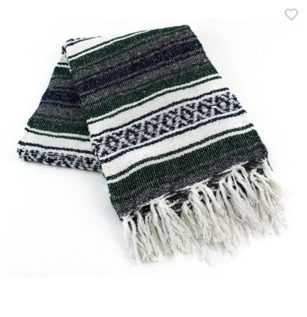 Hunter Green Mexican Falsa Blanket