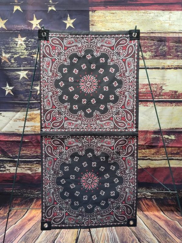 Red, White, And Black Bandanna Seat Shade