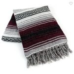 Burgundy Wine Mexican Falsa Blanket