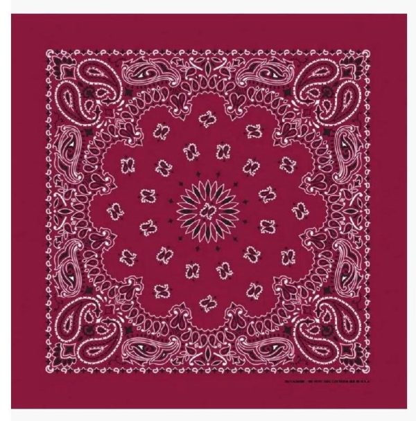 Burgandy Wine Bandanna Seat Shade