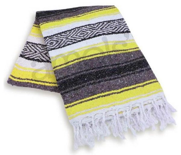 Yellow Mexican Sarape Blanket