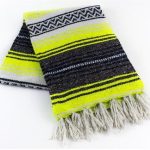 Neon Yellow Mexican Sarape Blanket