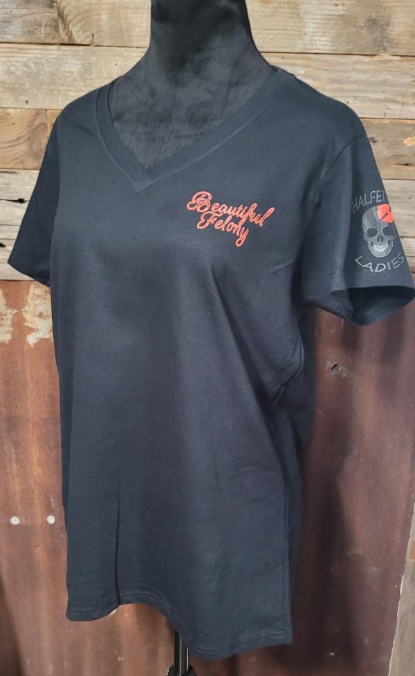 Beautiful Felony V neck Voodoo Shirt - Image 2