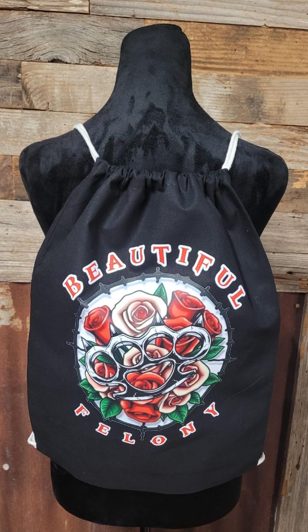BEAUTIFUL FELONY DRAWSTRING BAG/BACKPACK - Image 2