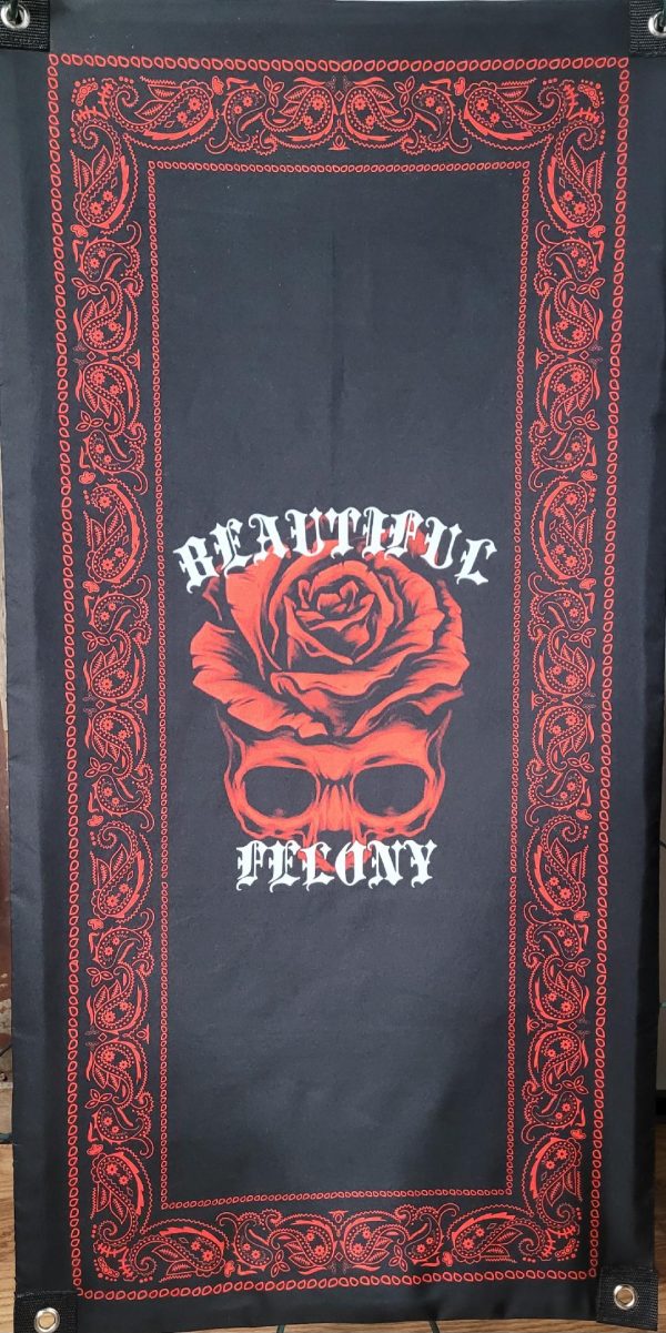 BEAUTIFUL FELONY SKULL ROSE SEAT SHADE